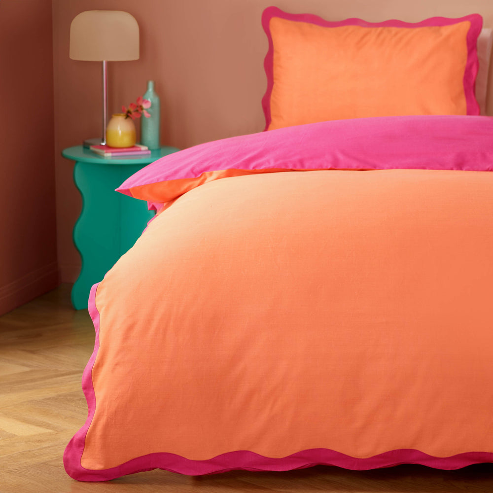 Wiggle Scalloped Duvet Cover Set