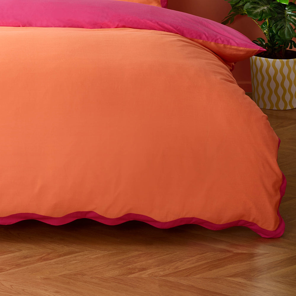 Wiggle Scalloped Duvet Cover Set