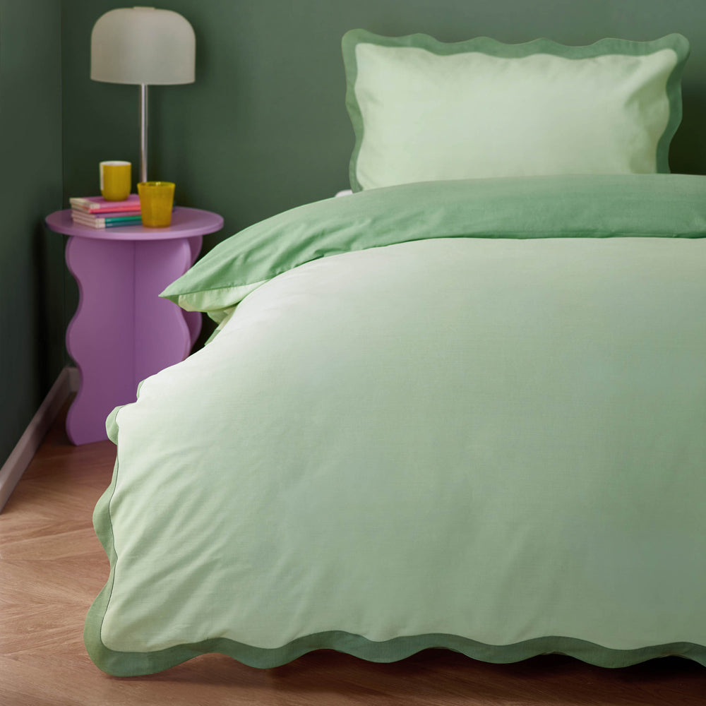 Wiggle Scalloped Duvet Cover Set