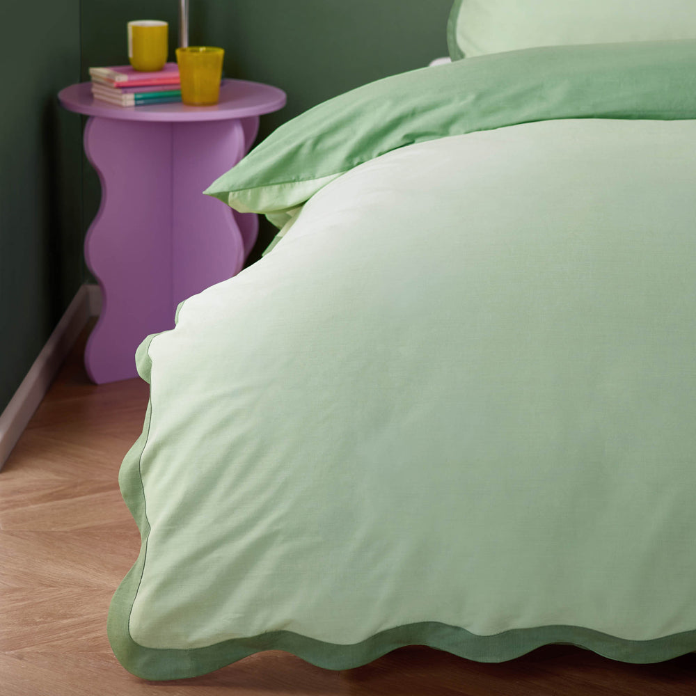 Wiggle Scalloped Duvet Cover Set