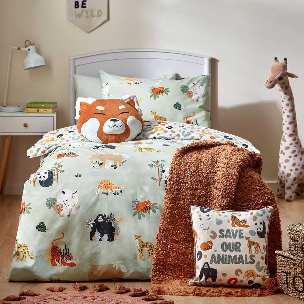 Wildlife Animal Reversible Duvet Cover Set