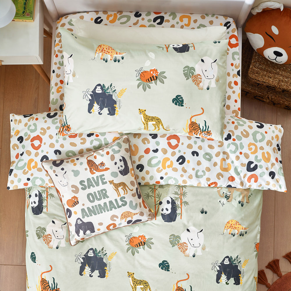 Wildlife Animal Reversible Duvet Cover Set