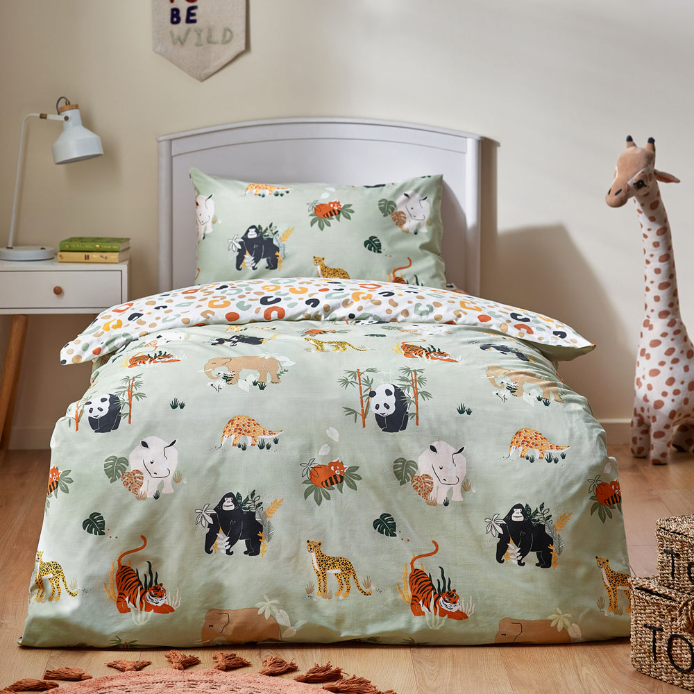 Wildlife Animal Reversible Duvet Cover Set
