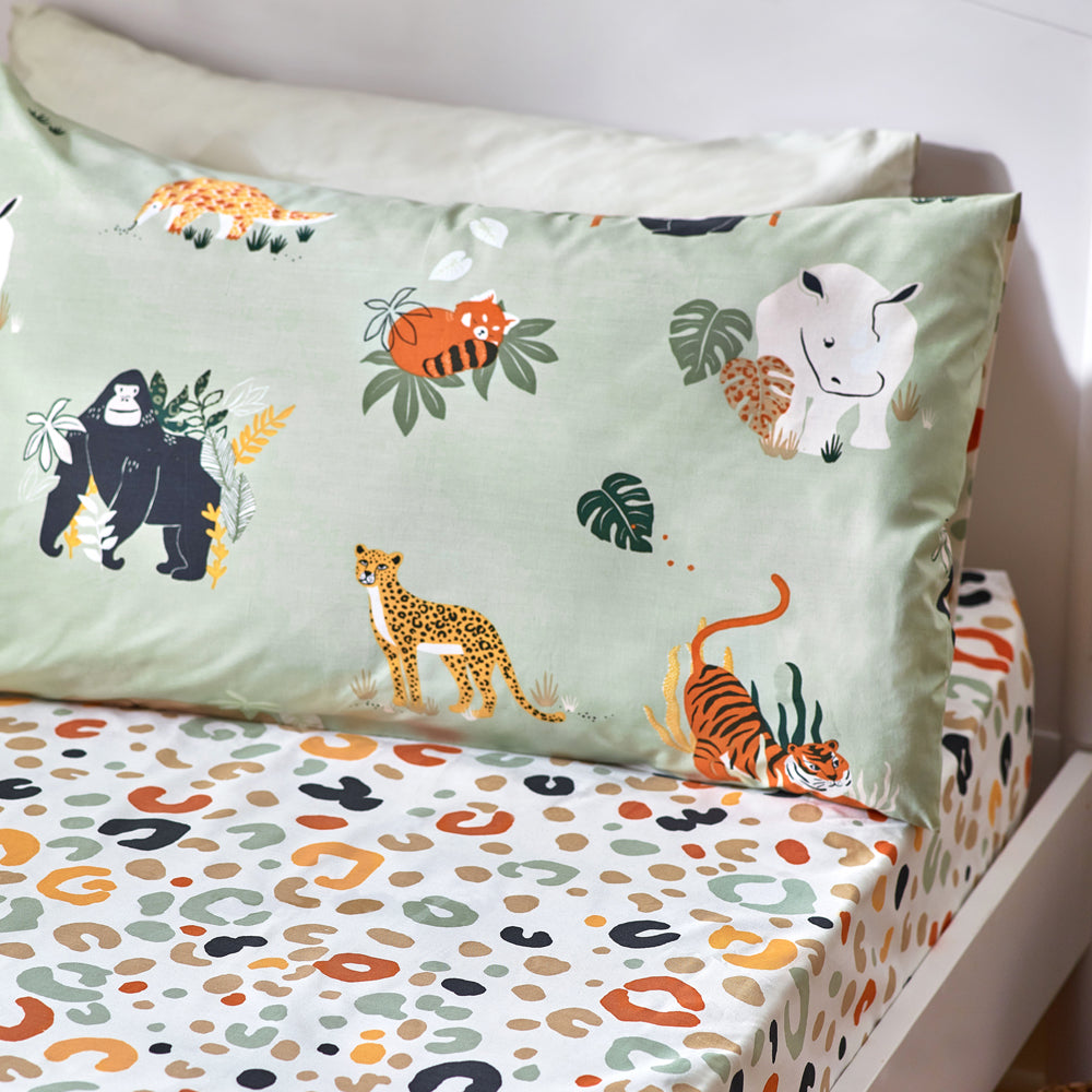 Wildlife Animal Print Fitted Bed Sheet