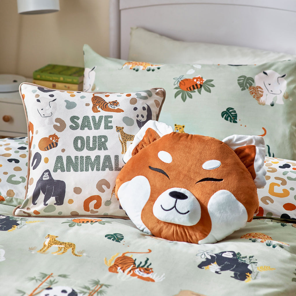 Wildlife Save Our Animals Piped Cushion