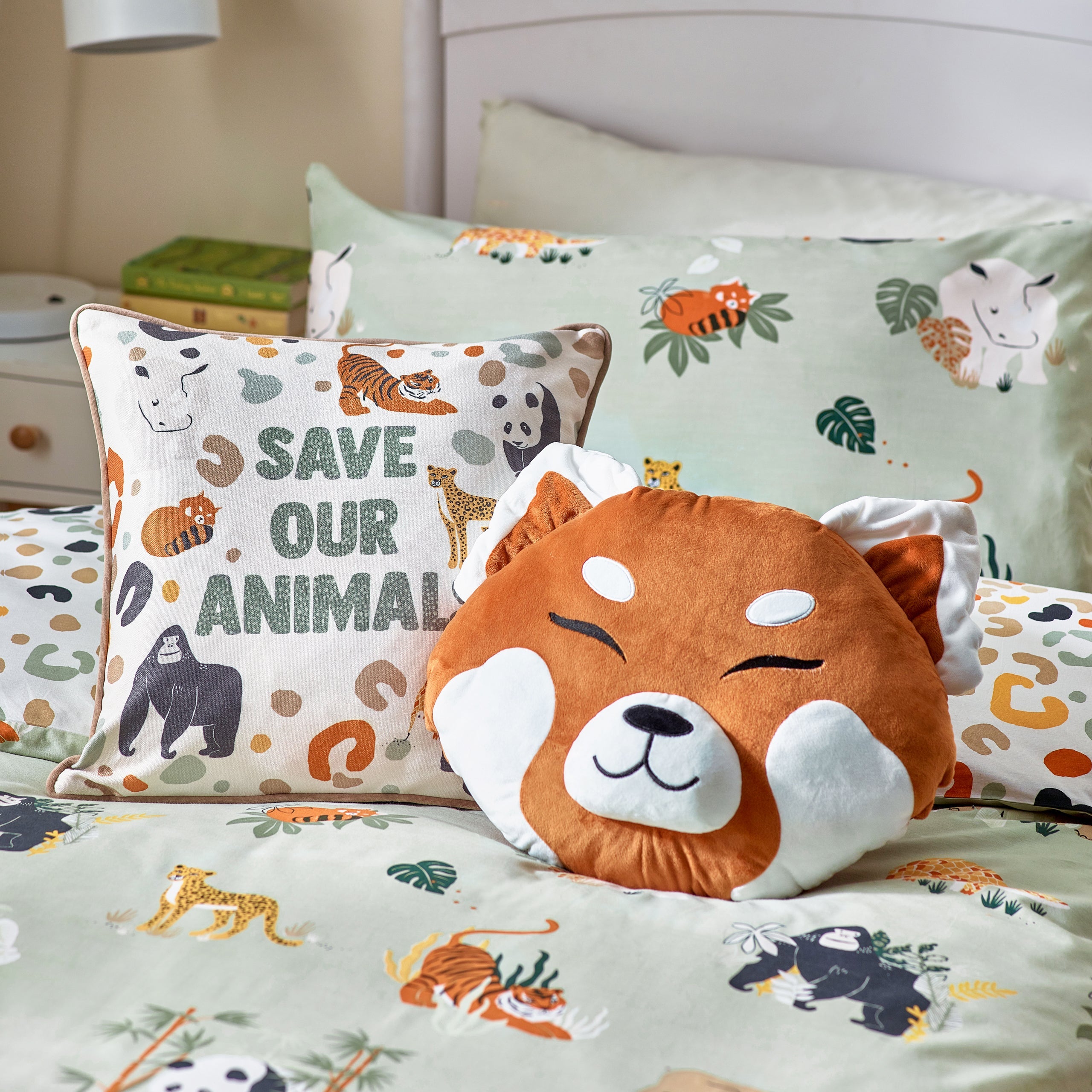 Wildlife Save Our Animals Piped Cushion