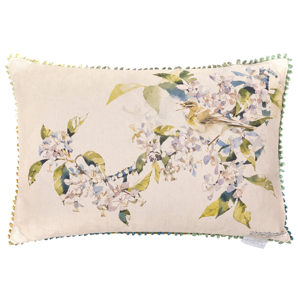 Willow Warbler Printed Cushion