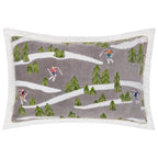 Winter Alpine Embroidered Cushion