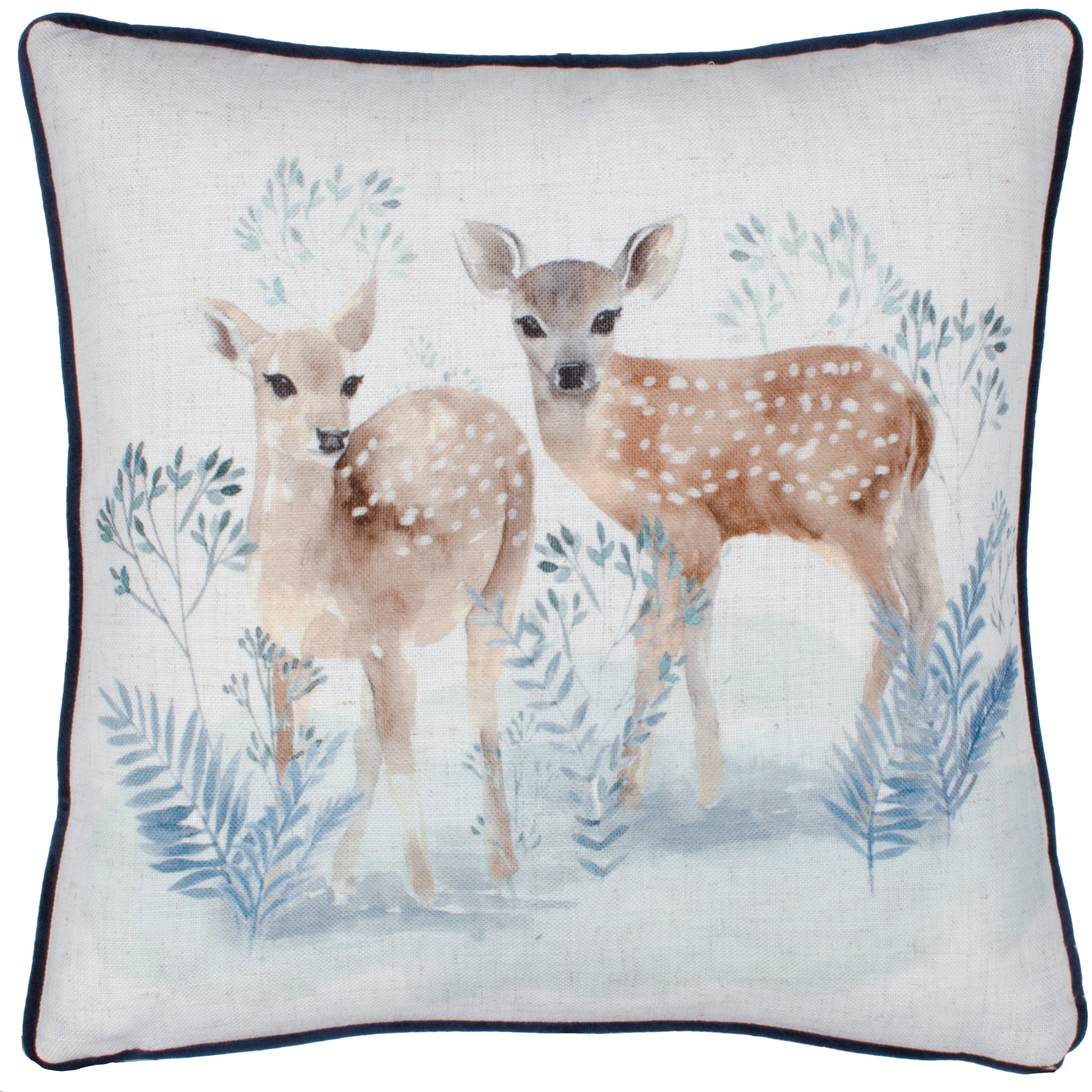 Winter Fawns Printed Cushion