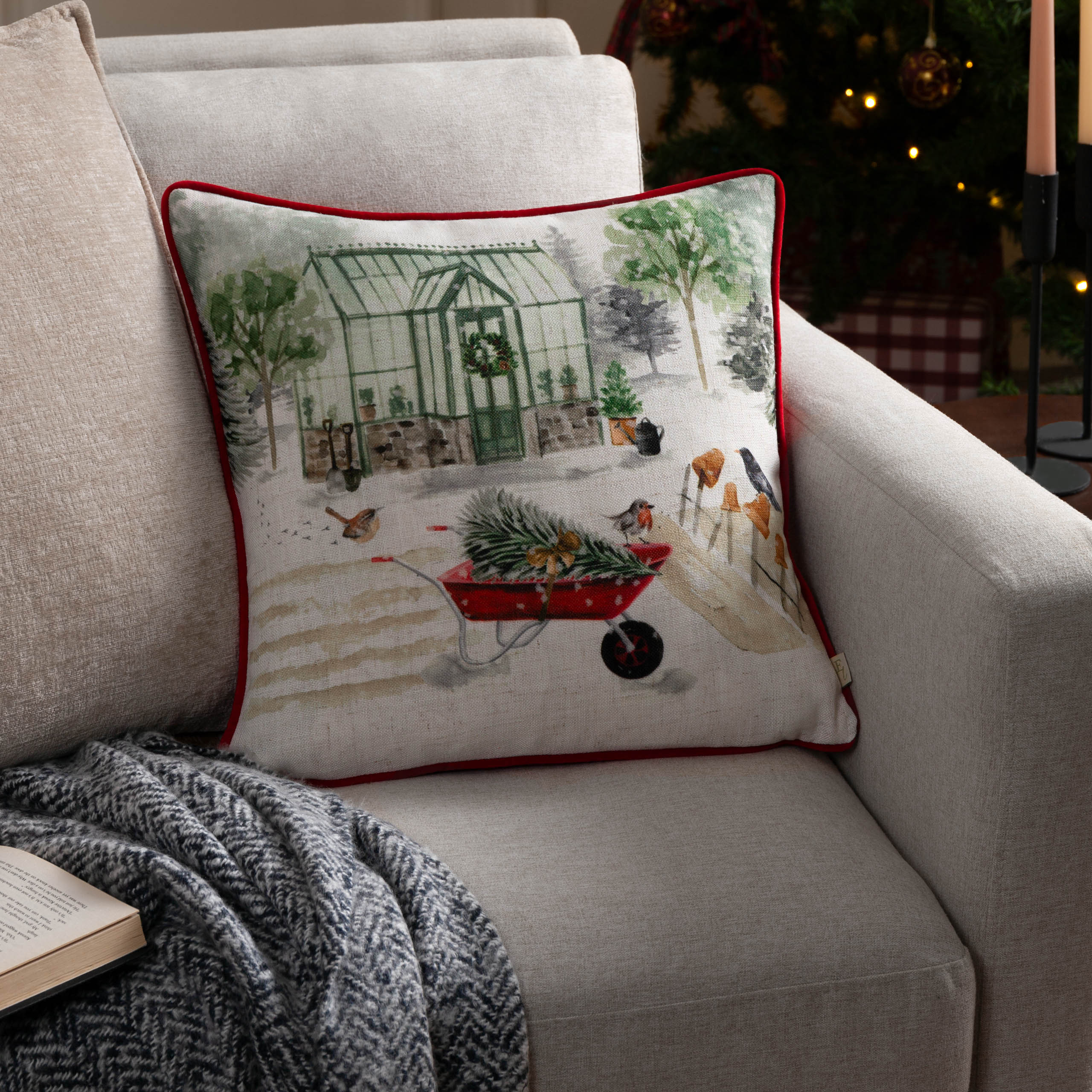 Winter Garden Printed Cushion
