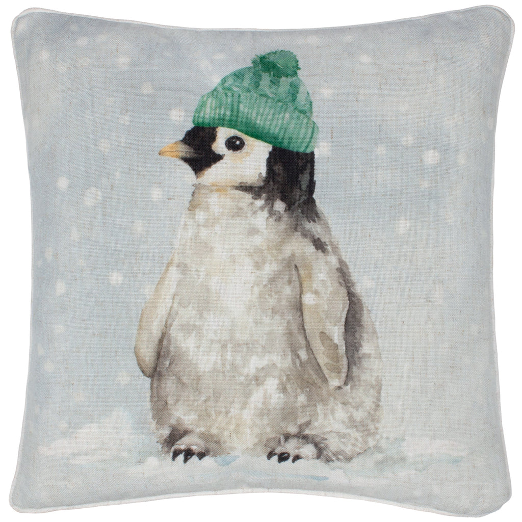 Winter Penguin Printed Cushion