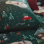Winter Pines Pyjama Fleece Duvet Cover Set