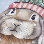 Winter Rabbit Printed Cushion
