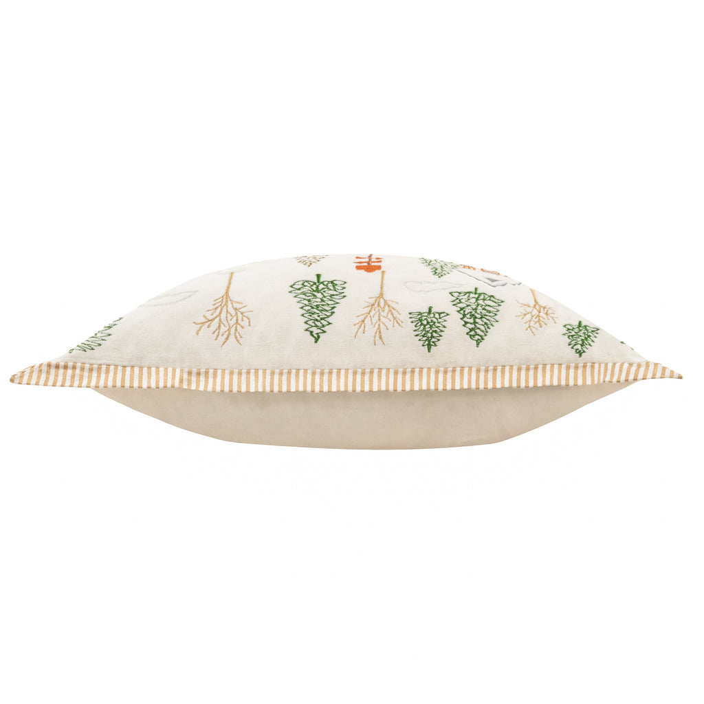 Winter Ski Lodges Embroidered Cushion