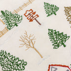 Winter Ski Lodges Embroidered Cushion