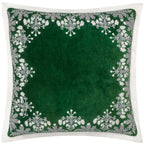 Winter Bloom Embroidered Cushion