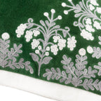 Winter Bloom Embroidered Cushion