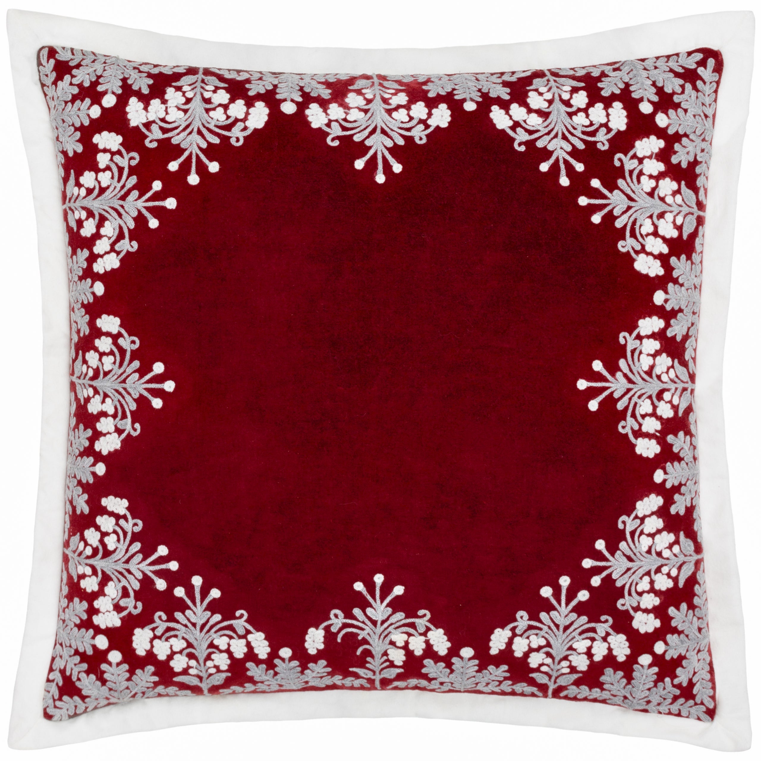 Winter Bloom Embroide Cushion