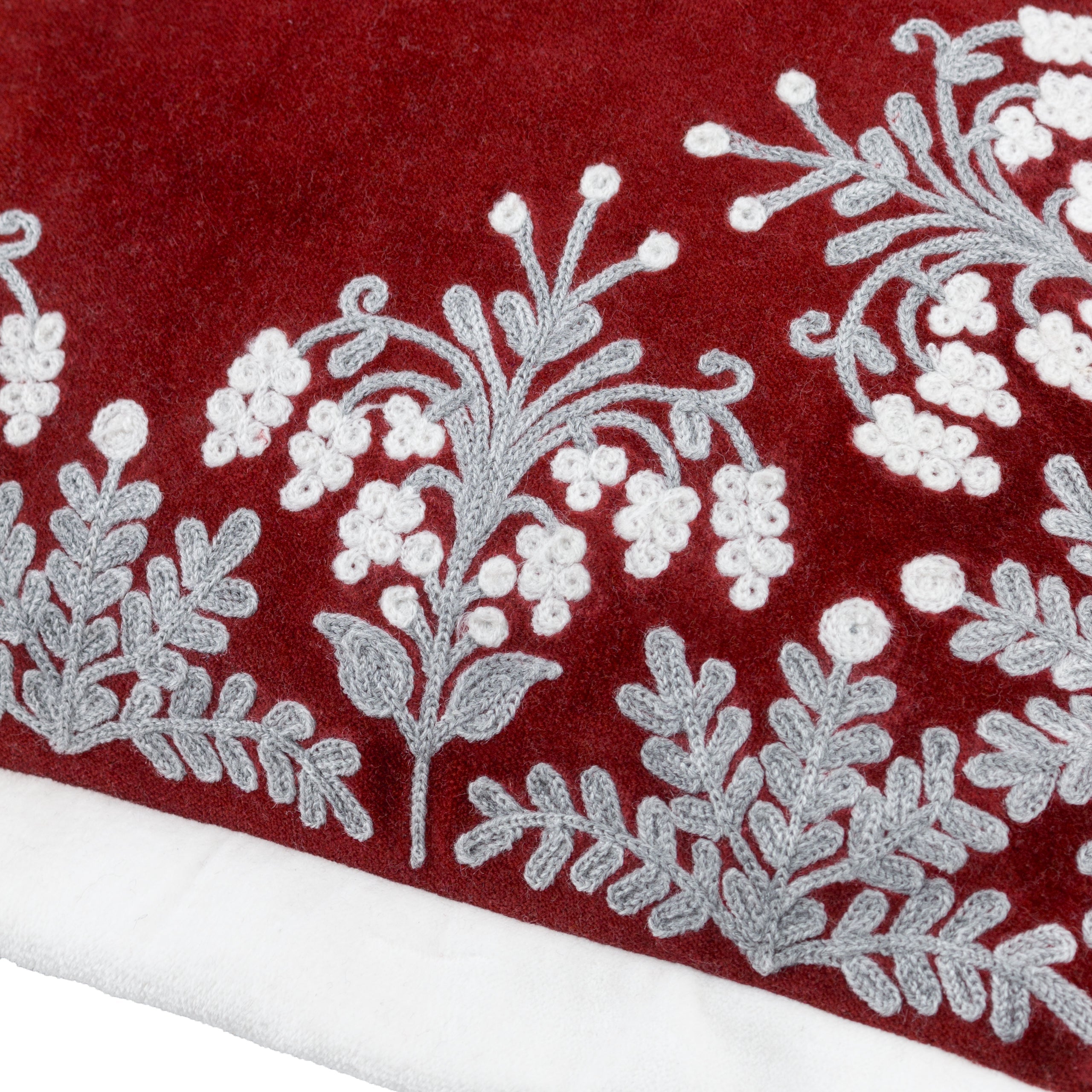 Winter Bloom Embroide Cushion