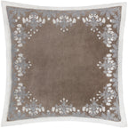 Winter Bloom Embroidered Cushion