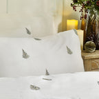 Winter Forest 100% Cotton Embroidered Duvet Cover Set