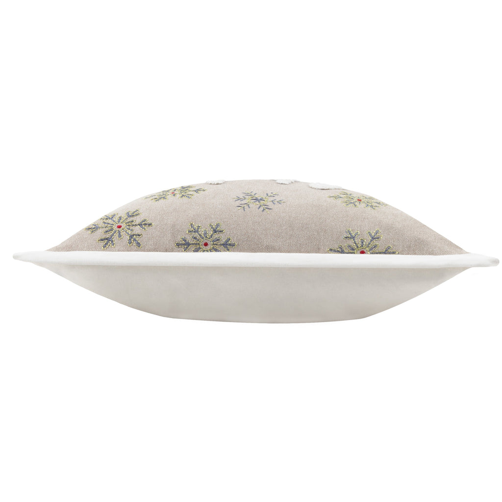 Winter Let It Snow Embroidered Cushion