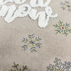Winter Let It Snow Embroidered Cushion