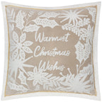 Winter Warmest Wishes Embroidered Cushion