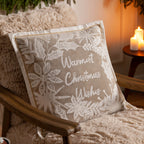 Winter Warmest Wishes Embroidered Cushion