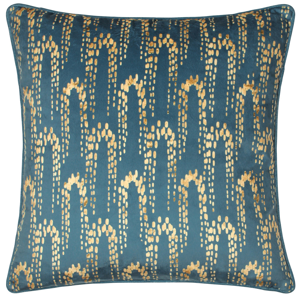 Wisteria Printed Velvet Cushion