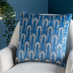 Wisteria Printed Velvet Cushion