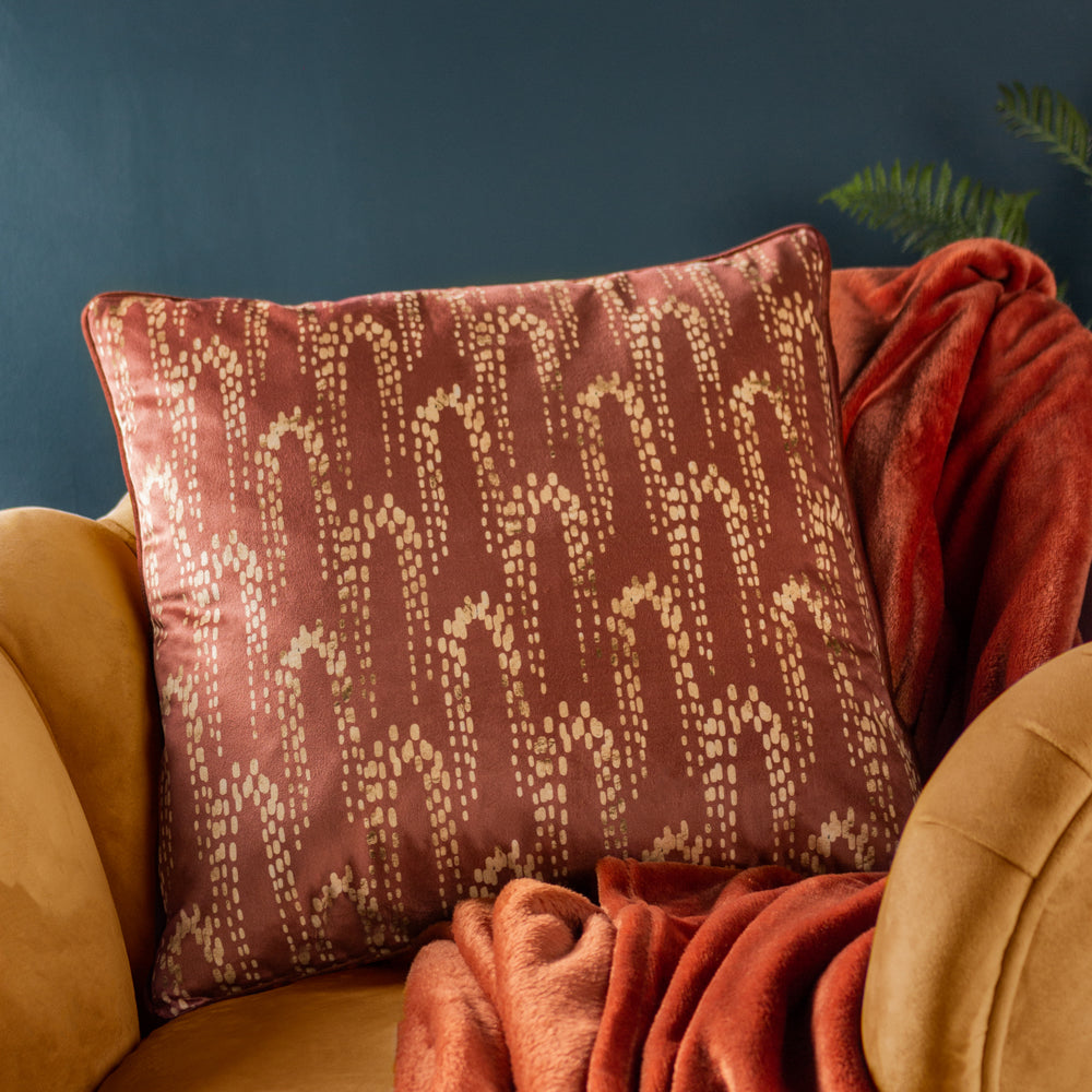 Wisteria Printed Velvet Cushion