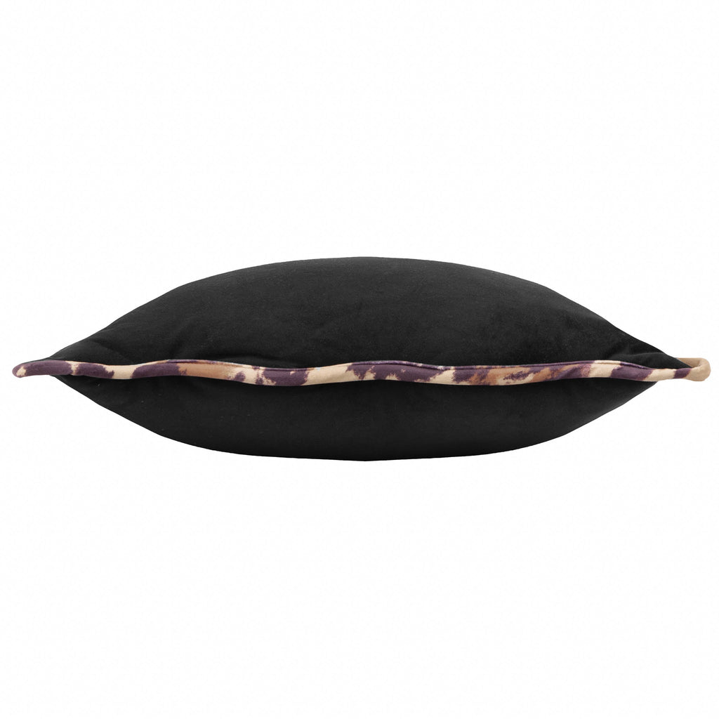 Wiggle Leopard Piped Velvet Cushion