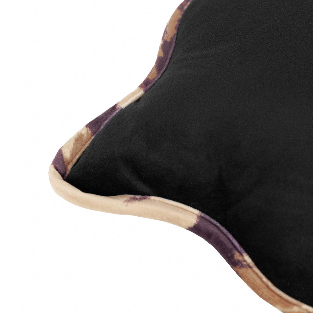 Wiggle Leopard Piped Velvet Cushion
