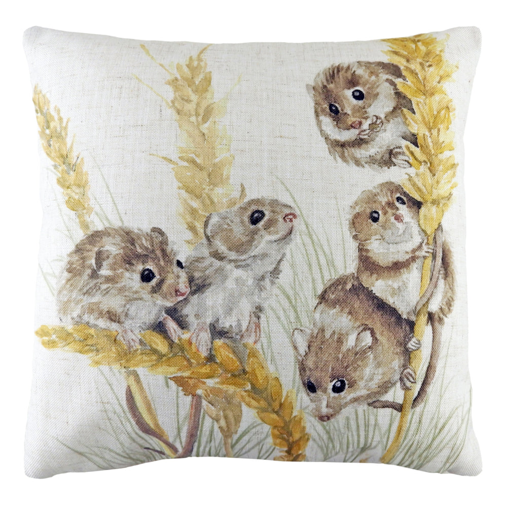 Woodland Field Mice Cushion Butter