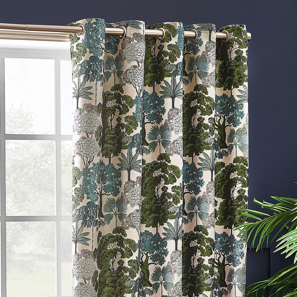 Woodlands Room Darkening Eyelet Curtains