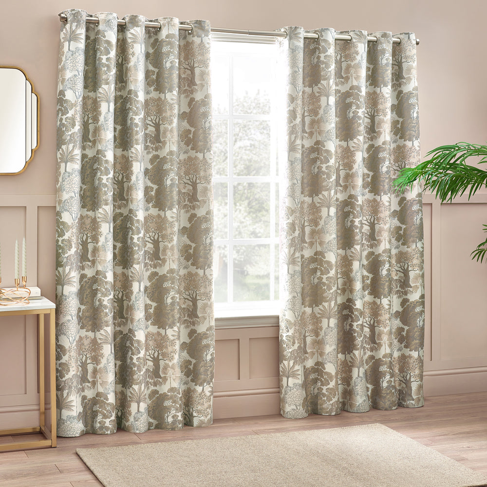 Woodlands Room Darkening Eyelet Curtains