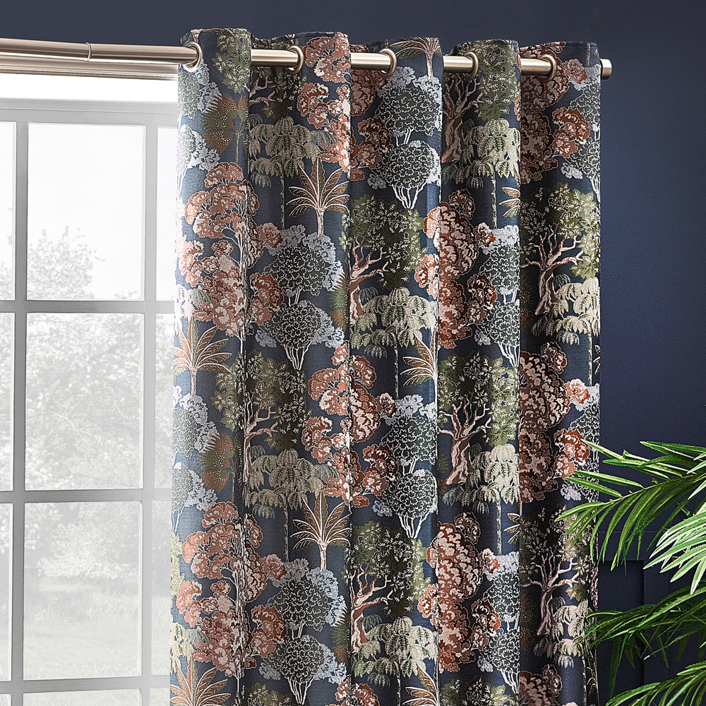 Woodlands Room Darkening Eyelet Curtains