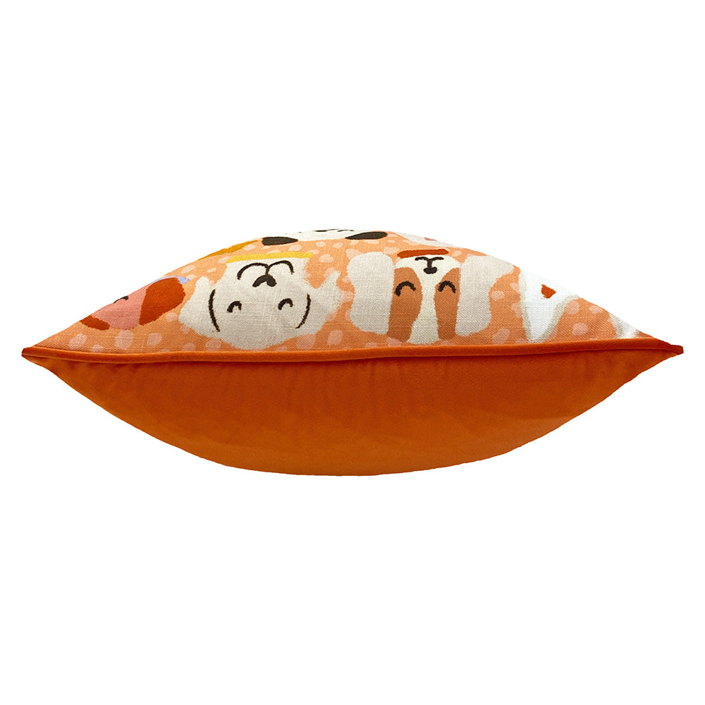 Woofers Dog Cushion Orange
