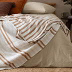 Woven Stripe 100% Cotton Bedspread