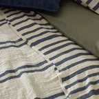 Woven Stripe 100% Cotton Bedspread