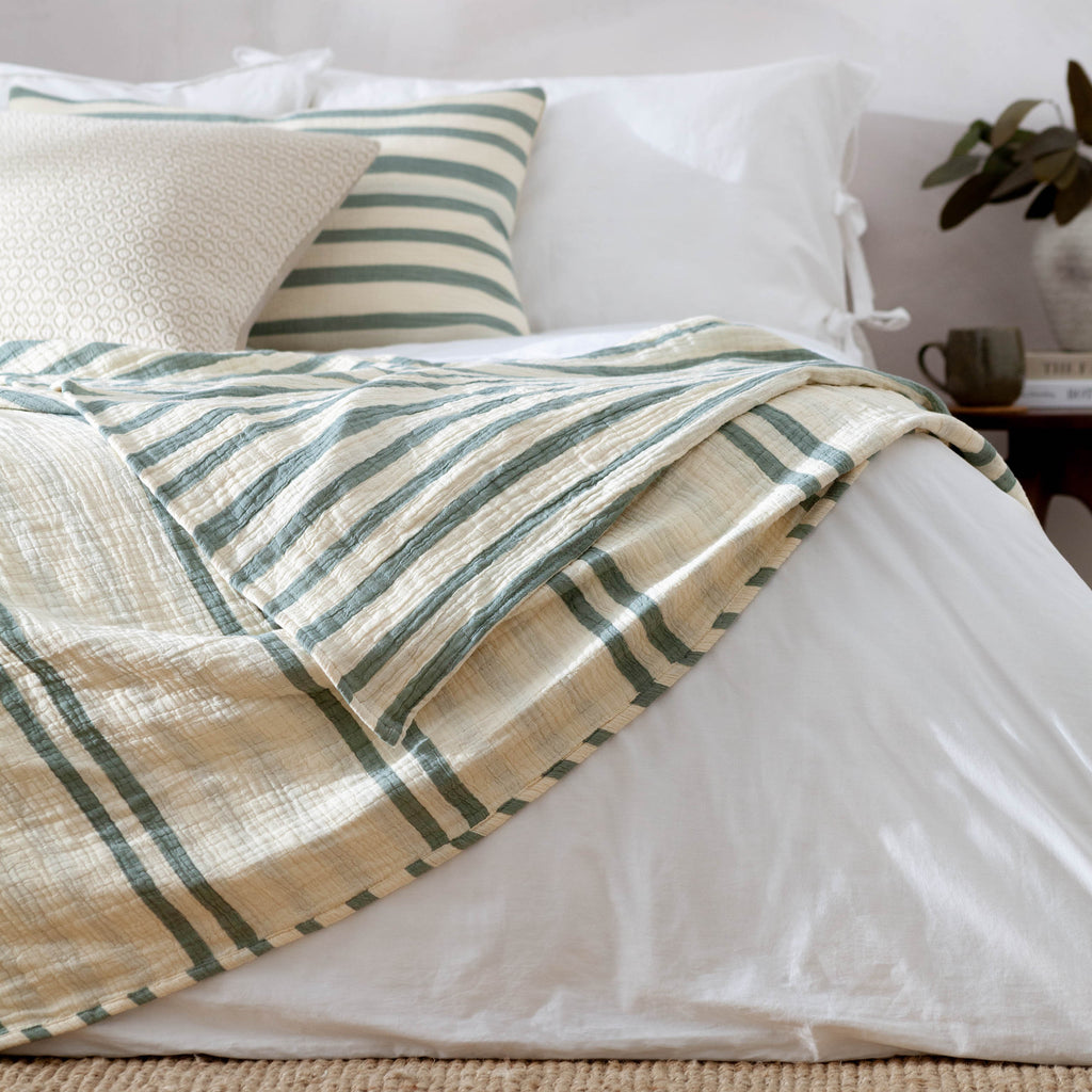 Woven Stripe 100% Cotton Bedspread