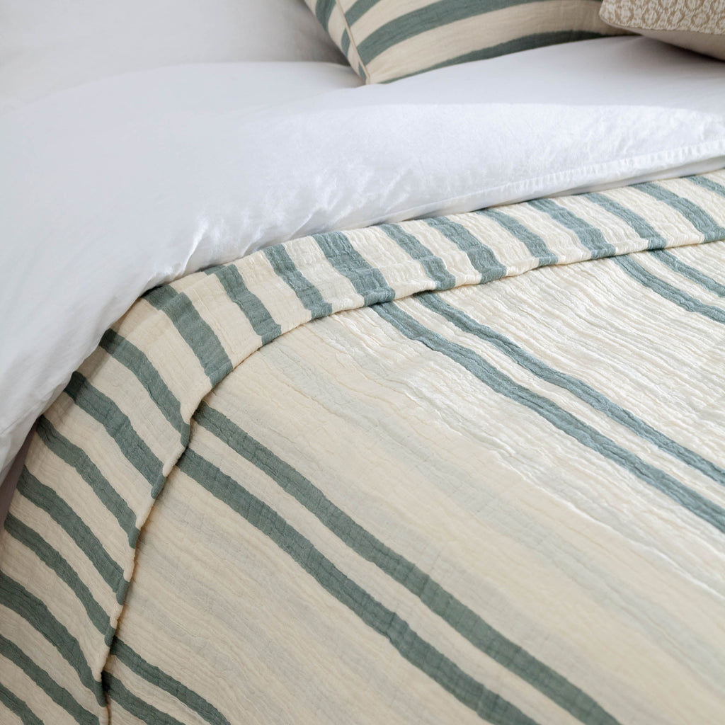 Woven Stripe 100% Cotton Bedspread