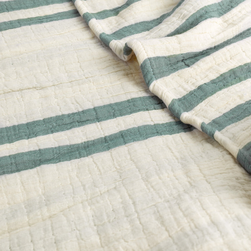 Woven Stripe 100% Cotton Bedspread