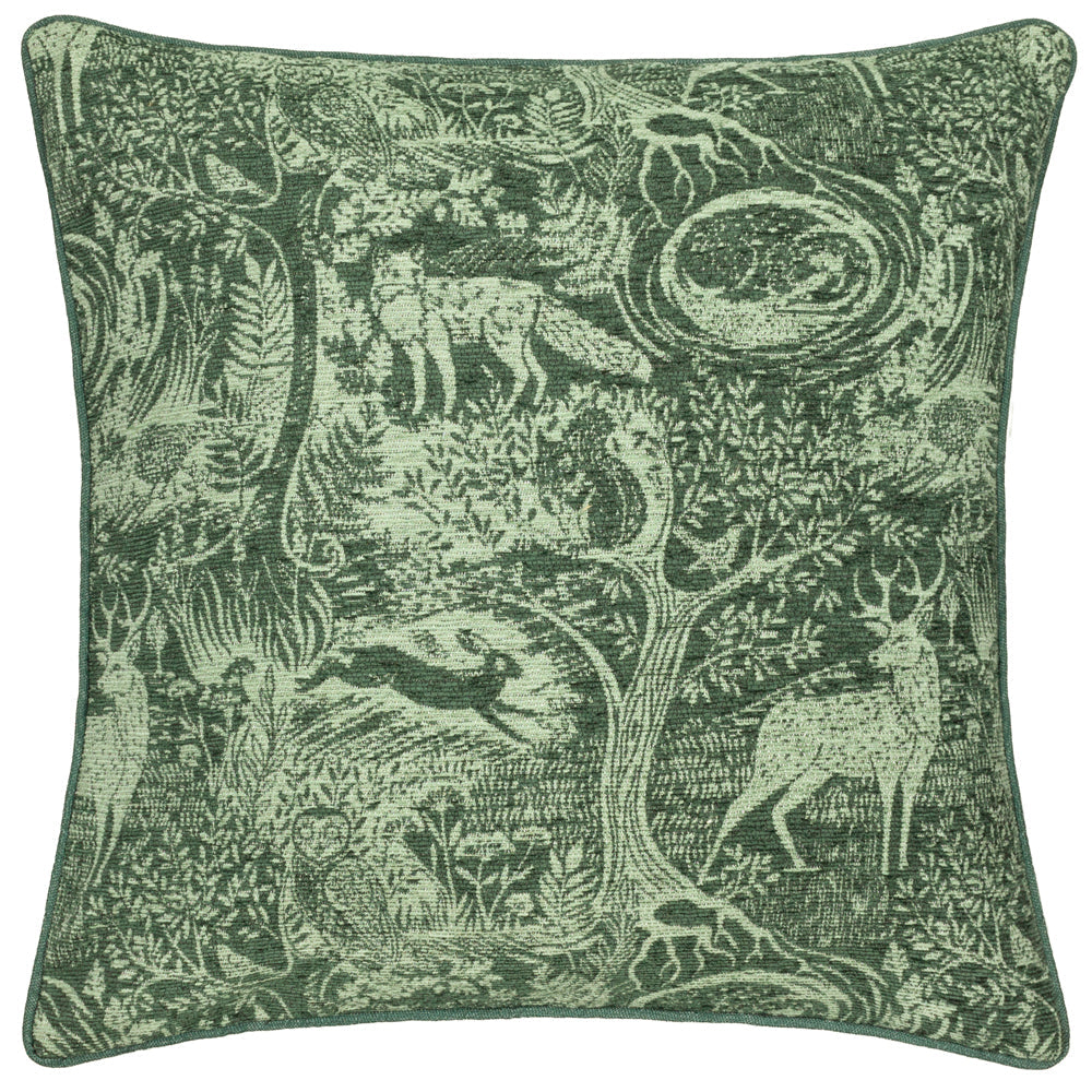 Winter Woods Animal Chenille Cushion
