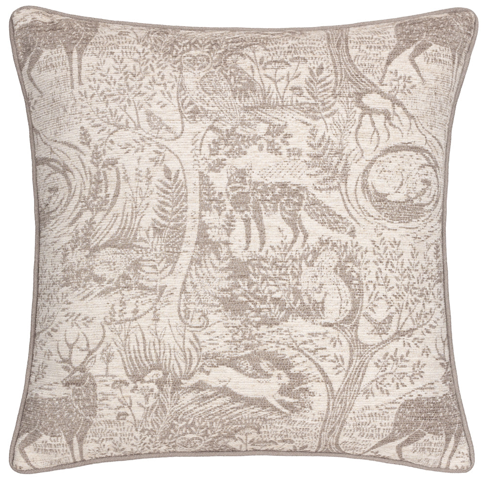 Winter Woods Animal Chenille Cushion