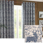 Winter Woods Animal Chenille Eyelet Curtains