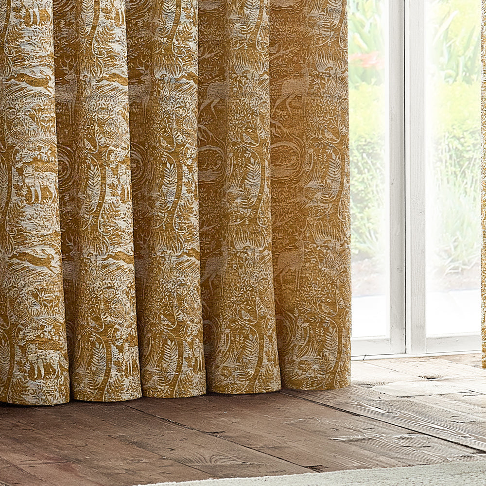 Winter Woods Animal Chenille Eyelet Curtains