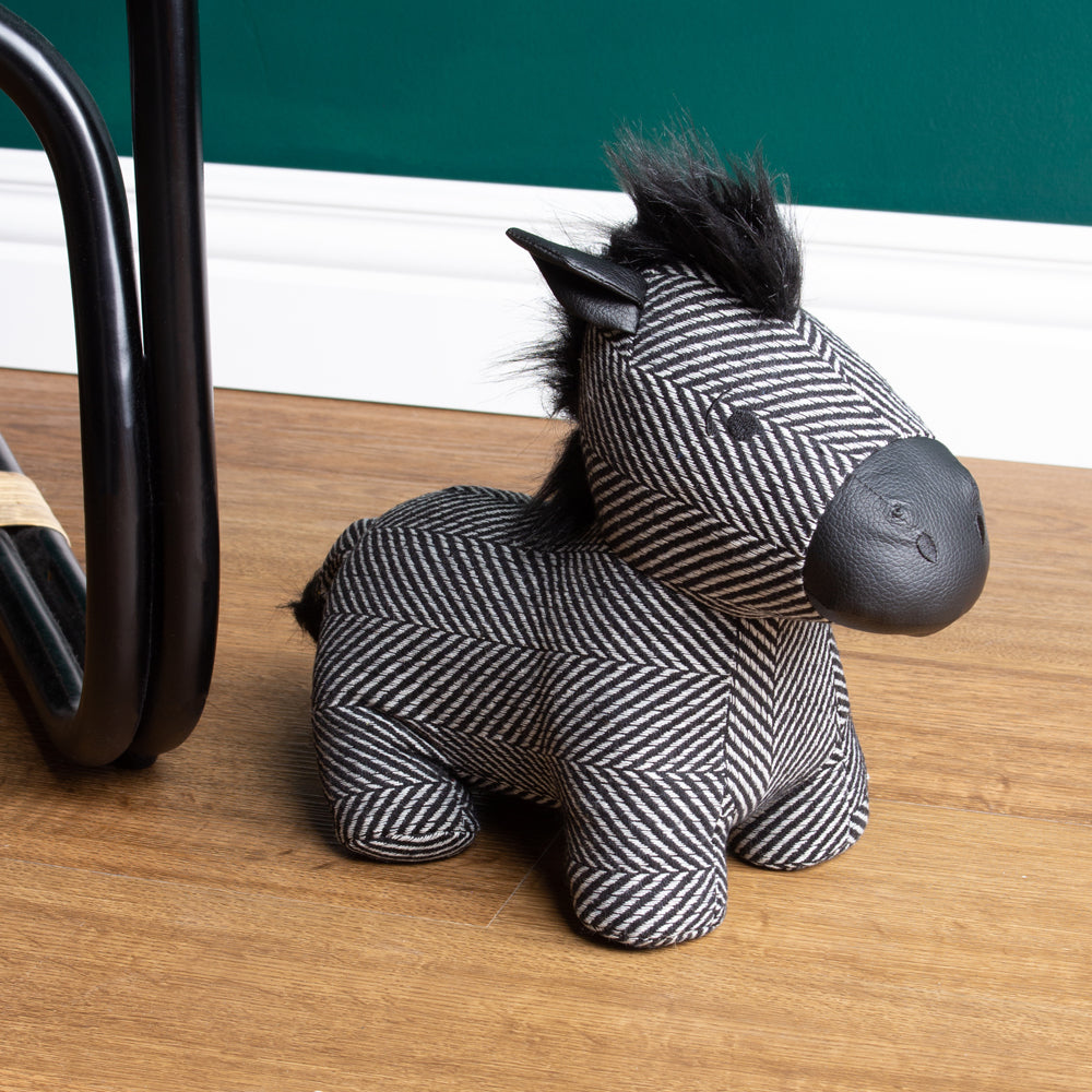 Zebra Jacquard Door Stop