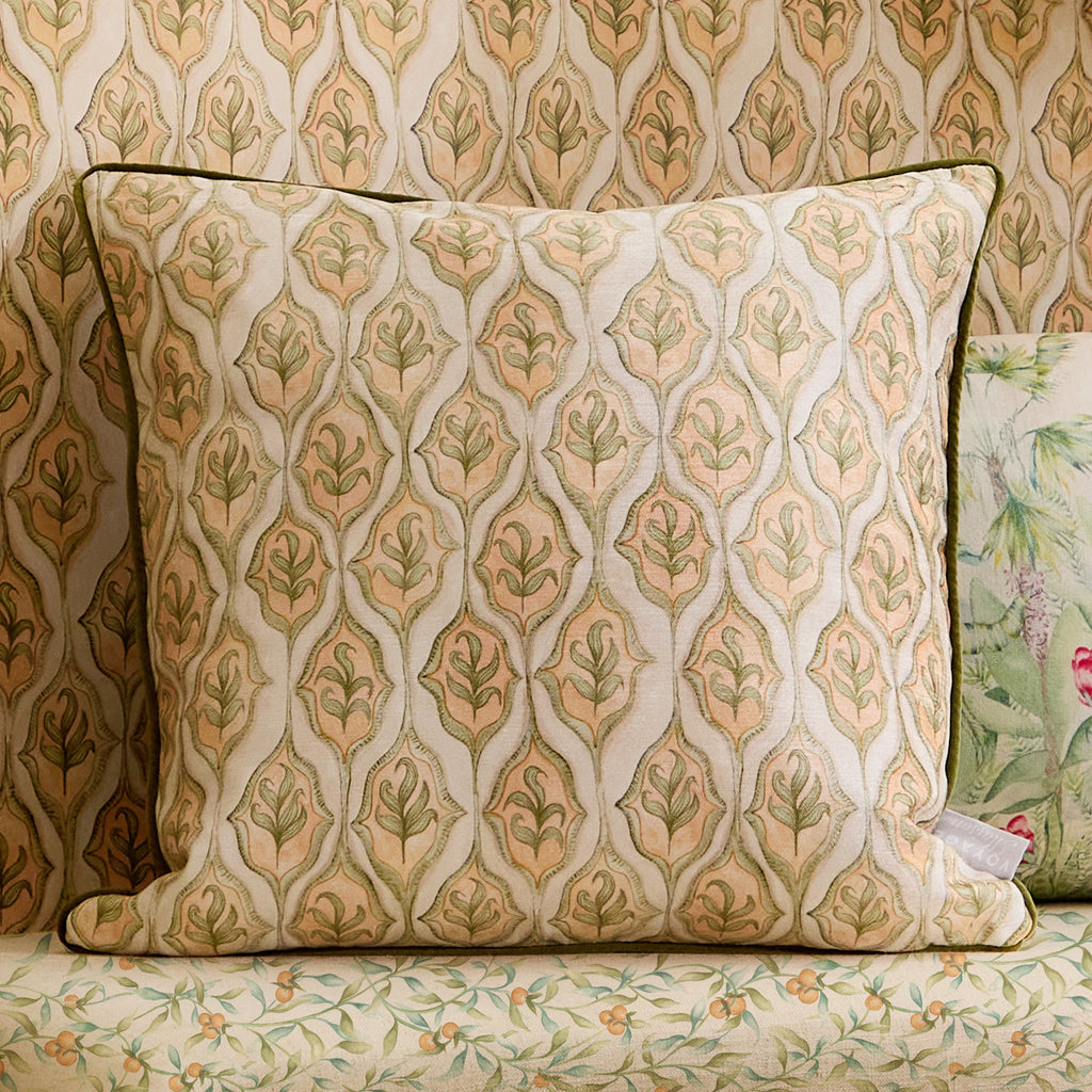 Zephyr Printed Velvet Cushion